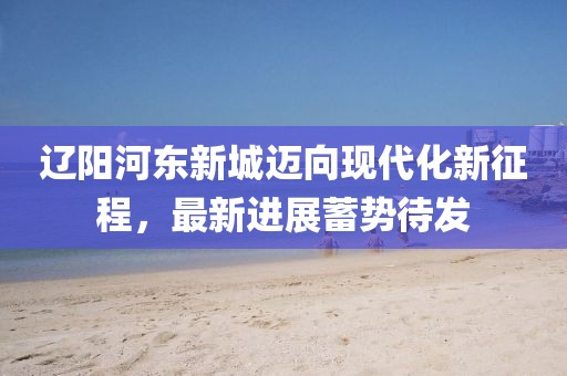 遼陽河東新城邁向現(xiàn)代化新征程，最新進展蓄勢待發(fā)