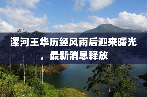 漯河王華歷經(jīng)風雨后迎來曙光，最新消息釋放