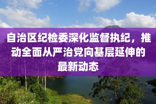 自治區(qū)紀檢委深化監(jiān)督執(zhí)紀，推動全面從嚴治黨向基層延伸的最新動態(tài)
