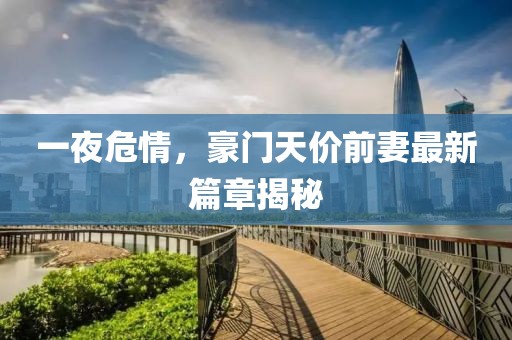 一夜危情，豪門天價(jià)前妻最新篇章揭秘