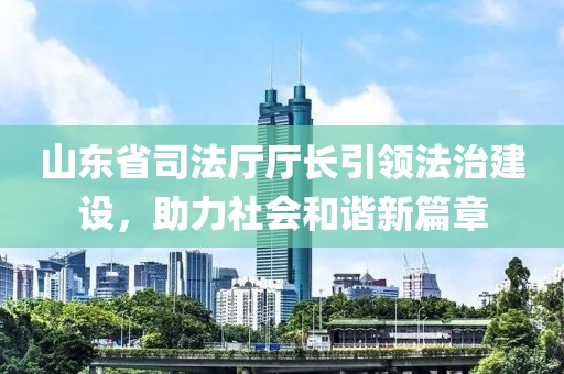 山東省司法廳廳長引領(lǐng)法治建設(shè)，助力社會(huì)和諧新篇章