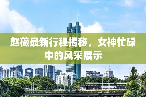 趙薇最新行程揭秘，女神忙碌中的風(fēng)采展示