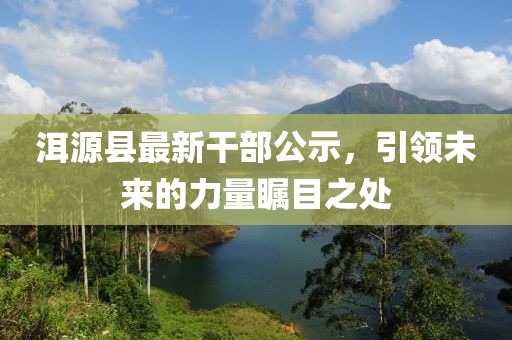 洱源縣最新干部公示，引領(lǐng)未來的力量矚目之處