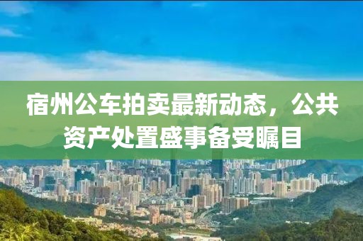 宿州公車拍賣最新動態(tài)，公共資產(chǎn)處置盛事備受矚目