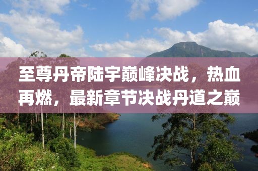 至尊丹帝陸宇巔峰決戰(zhàn)，熱血再燃，最新章節(jié)決戰(zhàn)丹道之巔